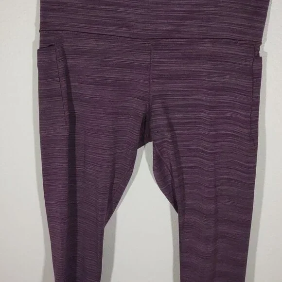 Athleta Salutation Stash Pocket II Space Dye Capri Cascadia Violet Size 2x - Picture 4 of 6